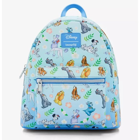 Loungefly Disney Dogs Mini Backpack Disney Dog Characters Floral Bag - Picture 1 of 5